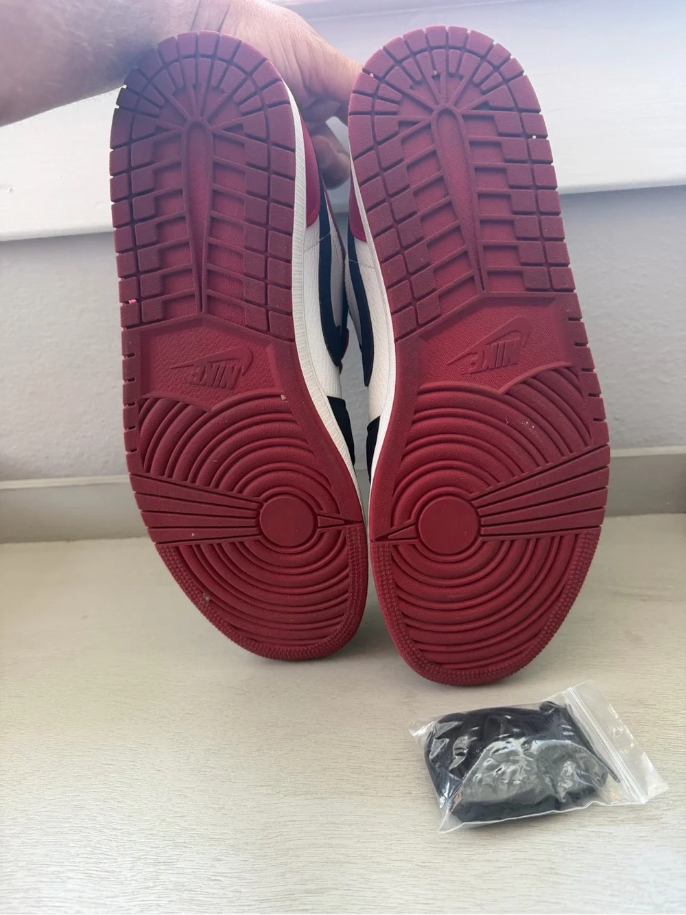 Jordan Low-Top Sneakers - White/Black/Red - Men’s Size 13
